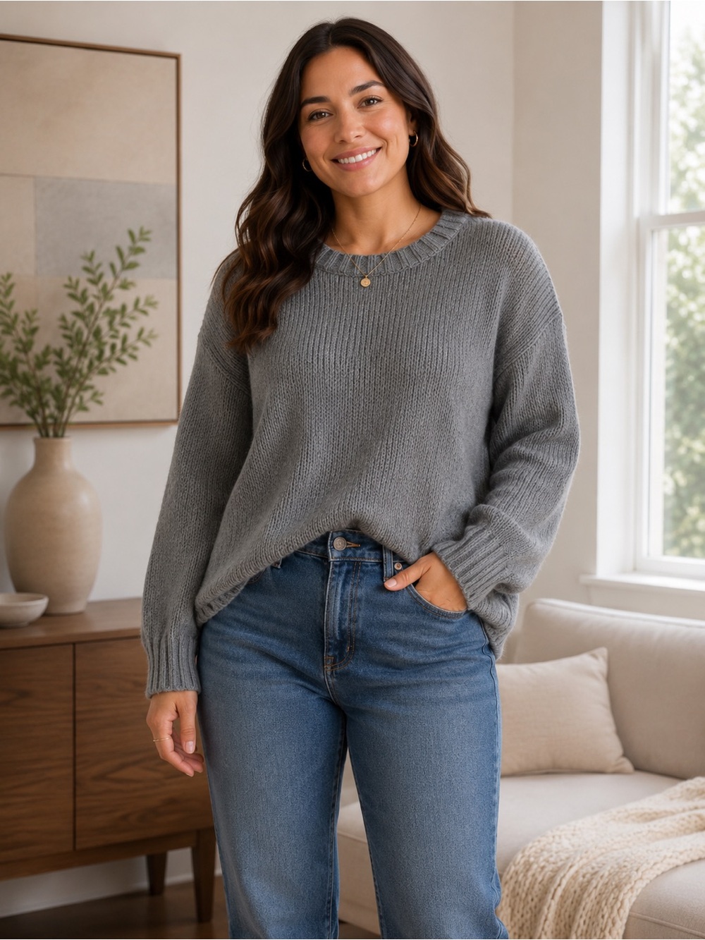 Wooden Ships Gray Crewneck Sweater